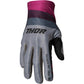 THOR Assist React MX Motorcross Gloves Gray/Purple 2023 Model