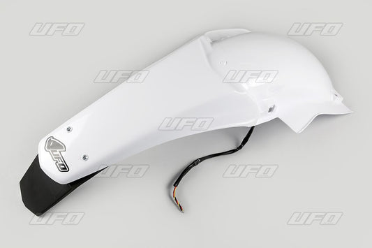 UFO ENDURO REAR FENDER W/ LED-LIGHT YAMAHA WR250/450F WHITE YA03891-046