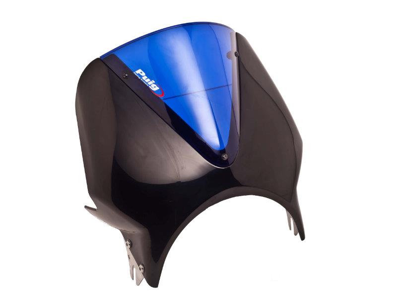 Puig Black Fairing With Vision Screen Blue 2176N