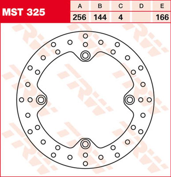 Trw Round Fixed Brake Rotor 250-299mm For Honda XRV 750 1990-2003 Steel MST325