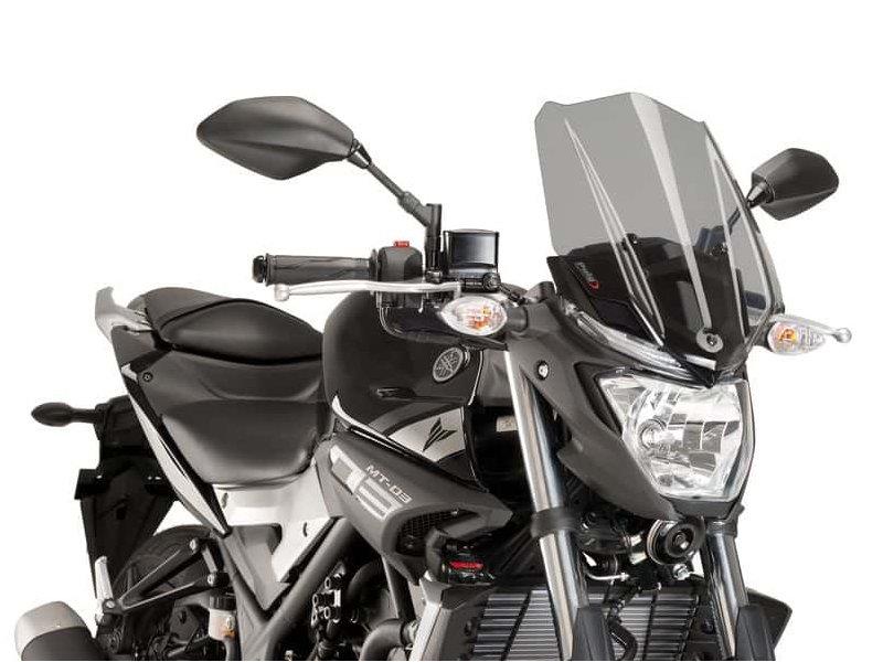 PUIG New Generation Touring Screen Dark Smoke for Yamaha MT-03 16-19 8932F