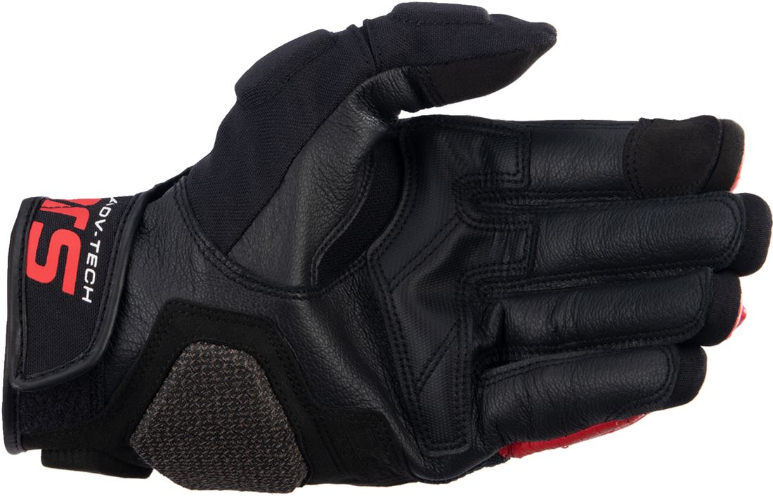 Alpinestars Halo Leather Gloves Red White Black