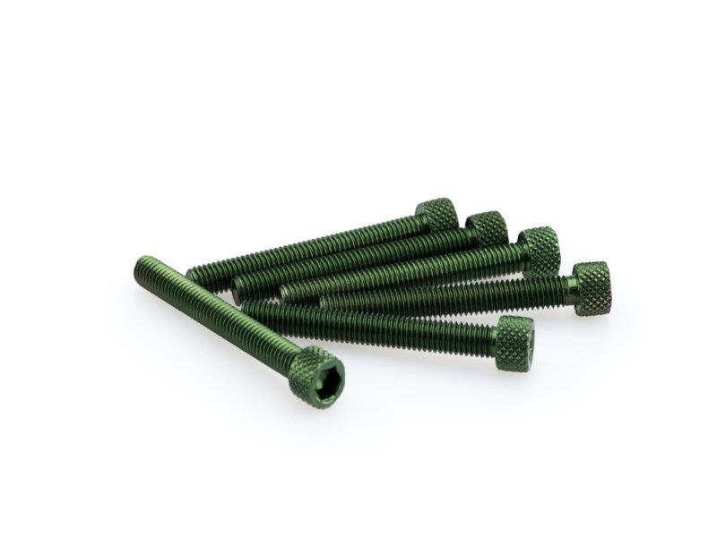 PUIG M5 50mm Allen Screws x 6 Green Universal 0421V