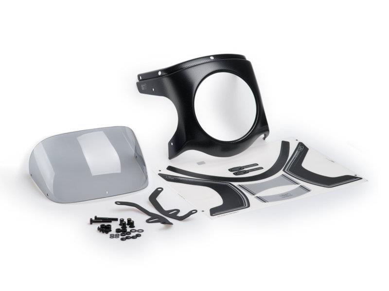 Puig Retro Carbon Look Semi Fairing And Screen 180mm Clear 7653W