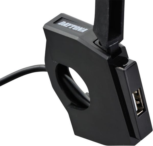 Daytona Slim-Mount Type-A Weatherproof 5V 2.4A Output USB Charging Port 89371