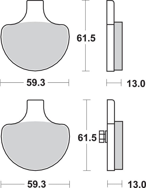 Sbs Sintered Metal Harley/Buell Brake Pads For Harley FLSTSC 1584 84-07 579H.HS