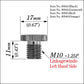 Daytona Mirror Plug Bolt M10 x 1.25 Left Gray Aluminum CNC Threaded 80944