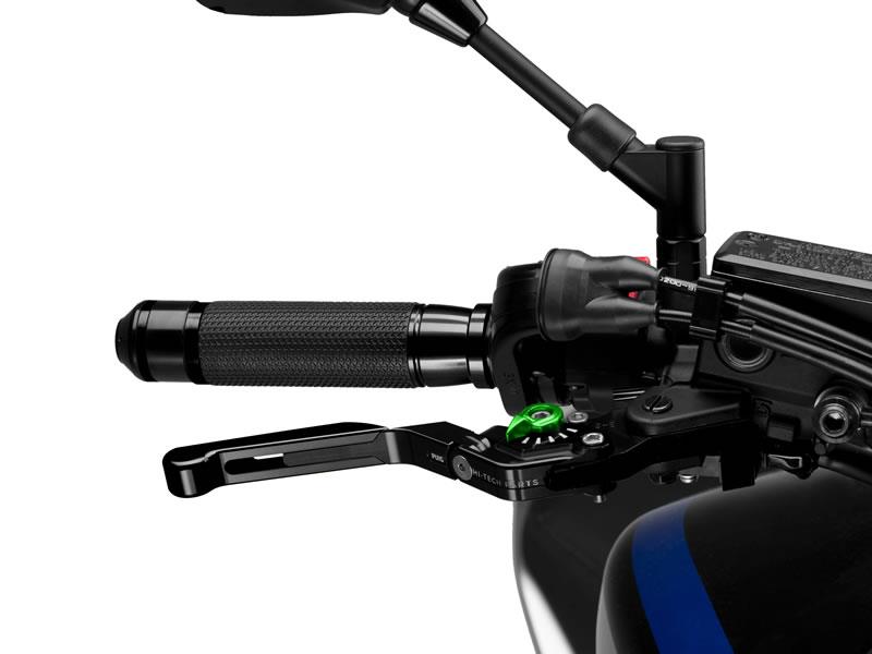Puig Extendable Folding V3 Brake (Black Extender With Blue Selector) Green 20434H