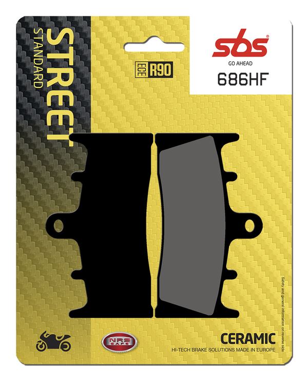 Sbs HF Street Ceramic Organic Brake Pads For Suzuki GSX 1300 R 1993-2007 686HF