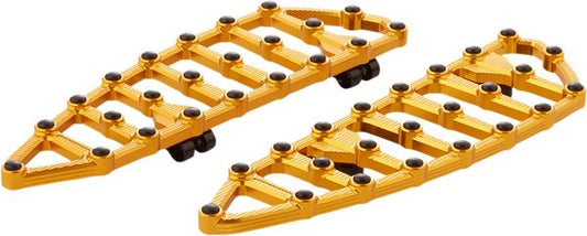 Arlen Ness MX Billet Floorboards Gold Aluminum For HD FLHCS 1868 65-24 410-010