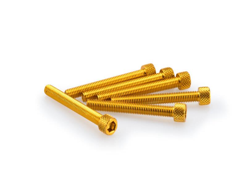 PUIG M5 50mm Allen Screws x 6 Yellow Universal 0421G