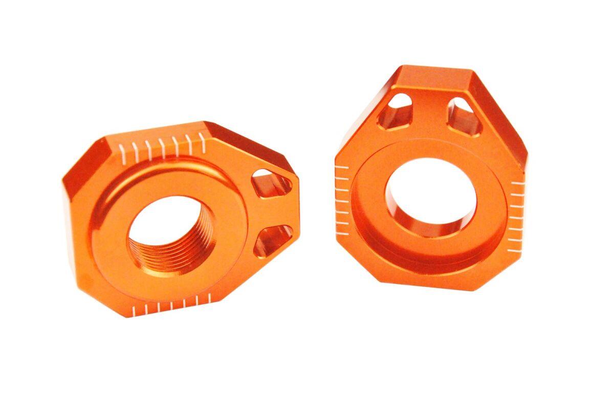 Scar Racing Axle Blocks For KTM SX 125 2013-2023 Anodized Orange AB503