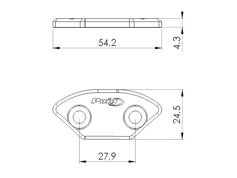 Puig Slimline Mirror Screw Caps Black 6277O