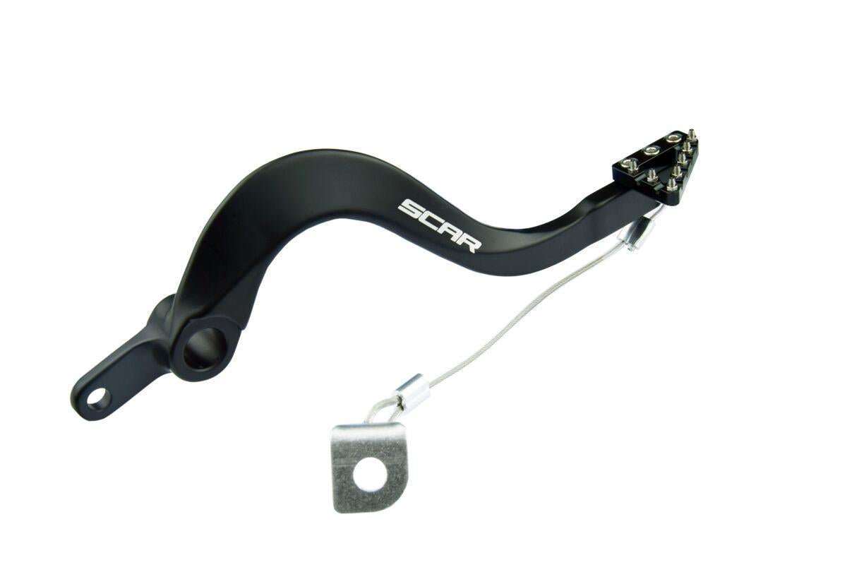 Scar Racing Brake Pedal For Kawasaki KX 450 2006-2026 Black RBP303BK