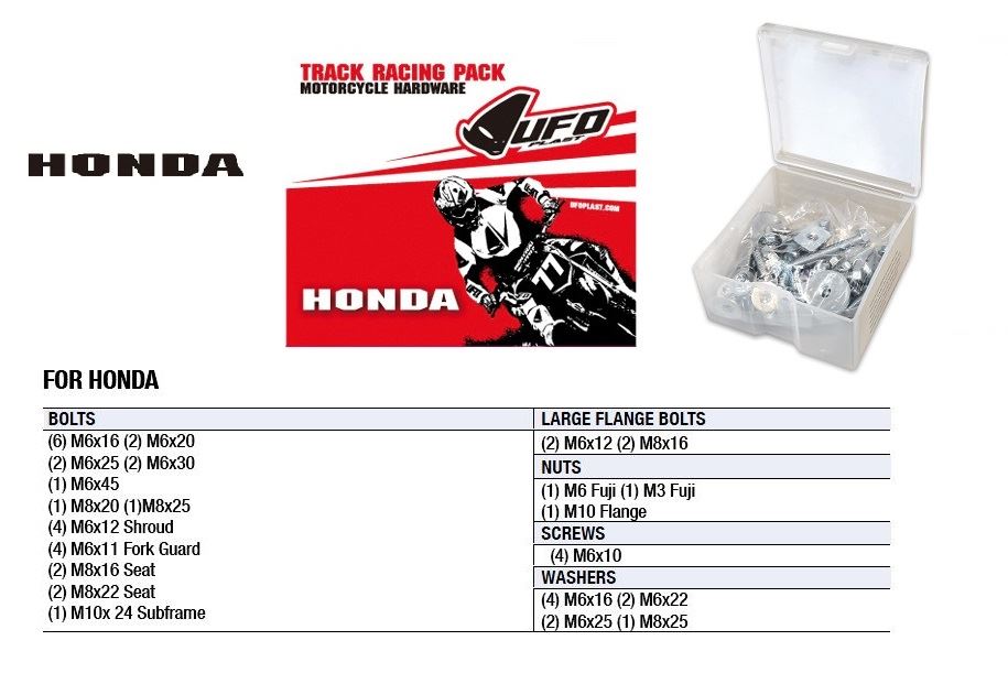 UFO HARDWARE TRACK RACING PACK HONDA AC02202