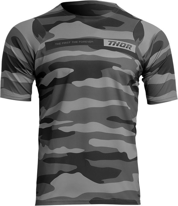 THOR Assist MX Motorcross Jersey Camo Gray 2023 Model