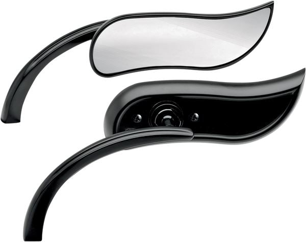 Arlen Ness Micro-Mirror Black Cat Eye Screw-In 13-404