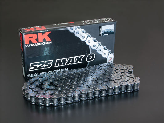 RK Motorcycle Drive Chain 525 MAX O 104L ORING Natural 525MAXO104CLF