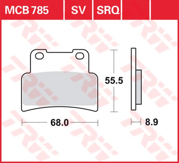 Trw All Round Sintered Metal Brake Pads For Aprilia SL 900 2007-2024 MCB785
