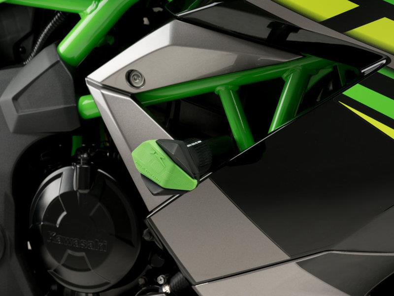 PUIG R19 Frame Sliders Black for Kawasaki Ninja 125 19-25 3538N