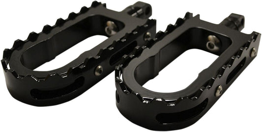 LA Choppers BMX Footpegs Black Aluminium Adjustable Pair LA-7205-01B