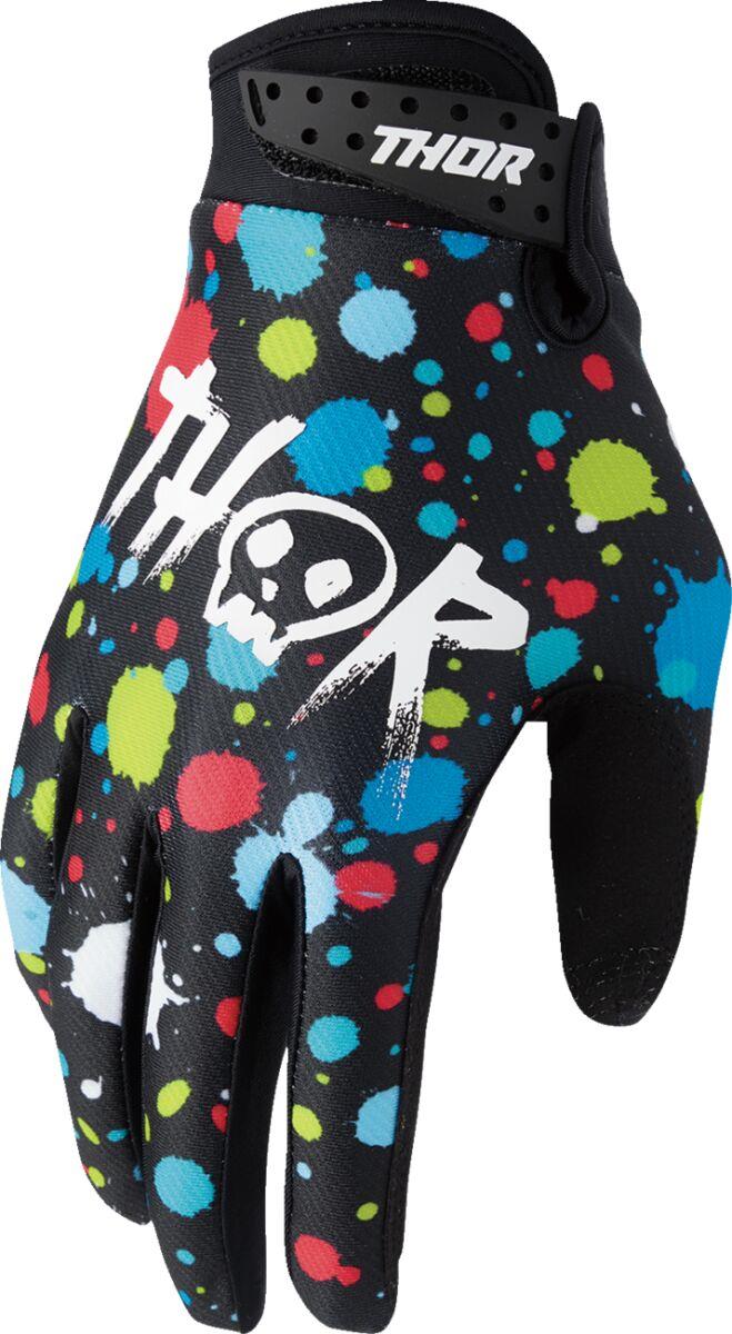 THOR Youth LAUNCHMODE Splat Gloves Black/Multi