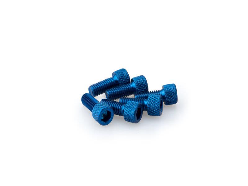 PUIG M5 15mm Allen Screws x 6 Blue Universal 0363A
