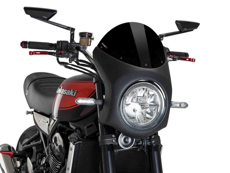 Puig Retro Black Semi Fairing And Screen 195mm Black 9750W