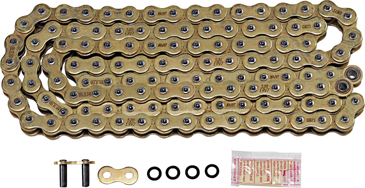 DID Drive Chain 520 ERV7 Gold Rivet ERV7 Series 120 L 4525516361255