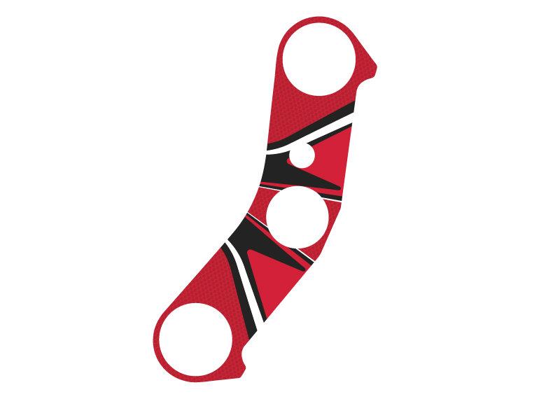 PUIG Radikal Yoke Protector Red for Yamaha YZF R6 06-16 6929R