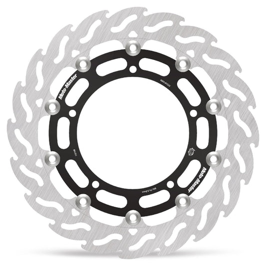 Moto-Master Flame Series Floating Rotor For Yamaha MT-09 2003-2026 Black 112188