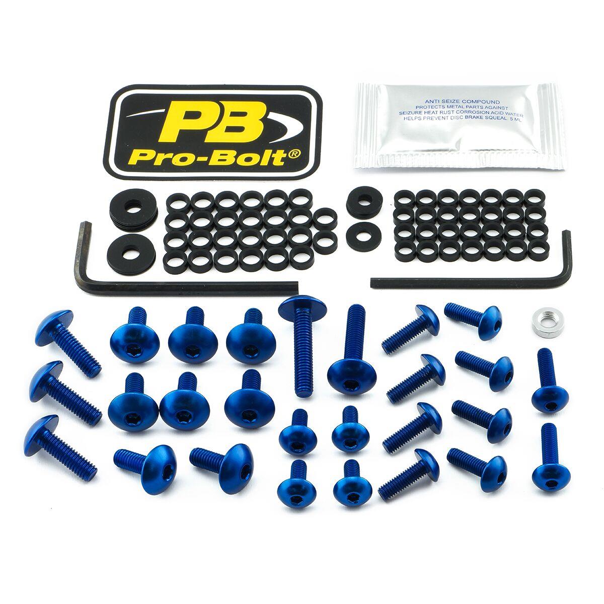 Pro Bolt Aluminium Fairing Bolt Kit For Kawasaki EX 400 1986-2022 FKA057B