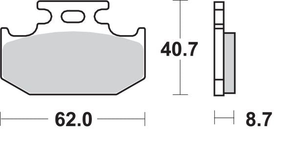Sbs HF Street Ceramic Organic Brake Pads For Yamaha XSR 125 1990-2024 632HF