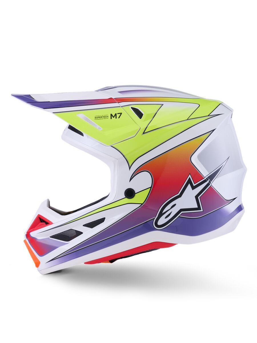ALPINESTARS SM7 Fuse Helmet WHT/YL/PU 2025 Model