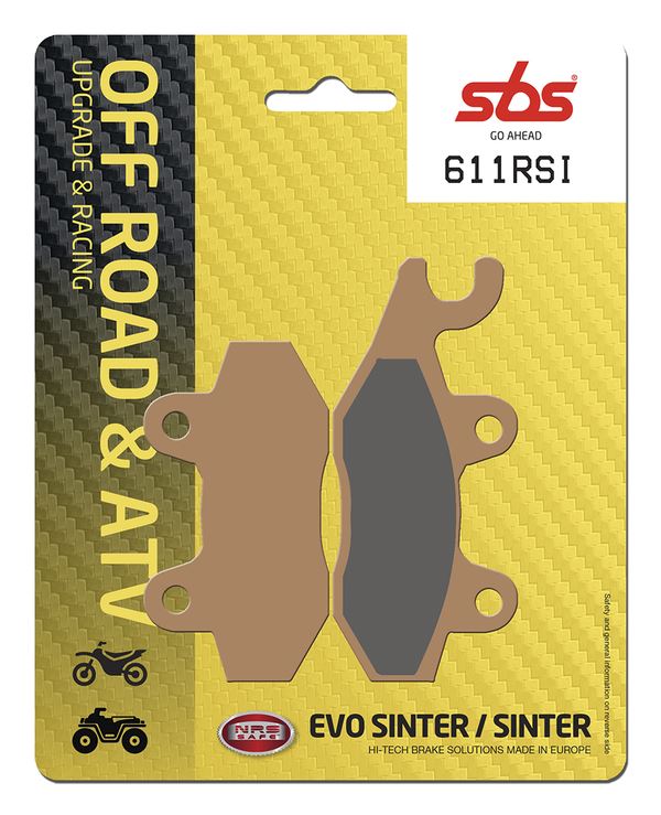 Sbs RSI Offroad Racing Sintered Brake Pads For Kawasaki KLX 230 1987-2025 611RSI
