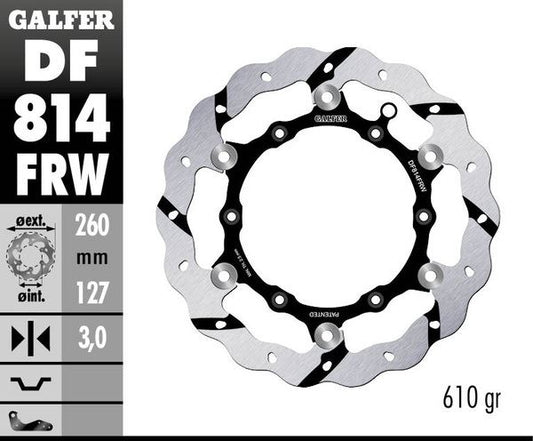 GALFER Brake Rotor Full-Floating Floating Wave® Two Piece (Floating) DF814FRW