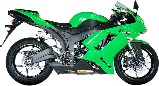 Akrapovic Slip-On Line Muffler TI/CF For Kawasaki ZX-6 R 600 07-08 S-K6SO5-HACT