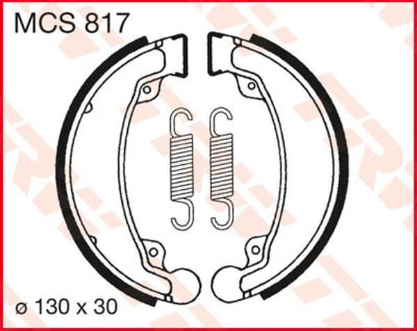 Trw Brake Shoes For Honda CB 250 1976-2016 Set MCS817