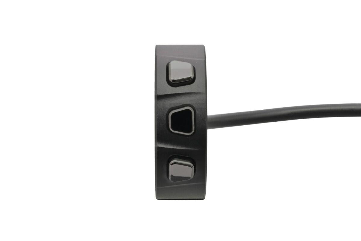 Daytona 3-Button Handlebar Switch Aluminum Black Chrome 22.2/25.4mm Handlebars 81371