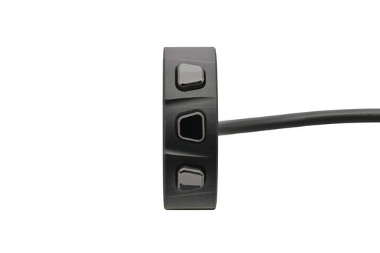 Daytona 3-Button Handlebar Switch Aluminum Black Chrome 22.2/25.4mm Handlebars 81371