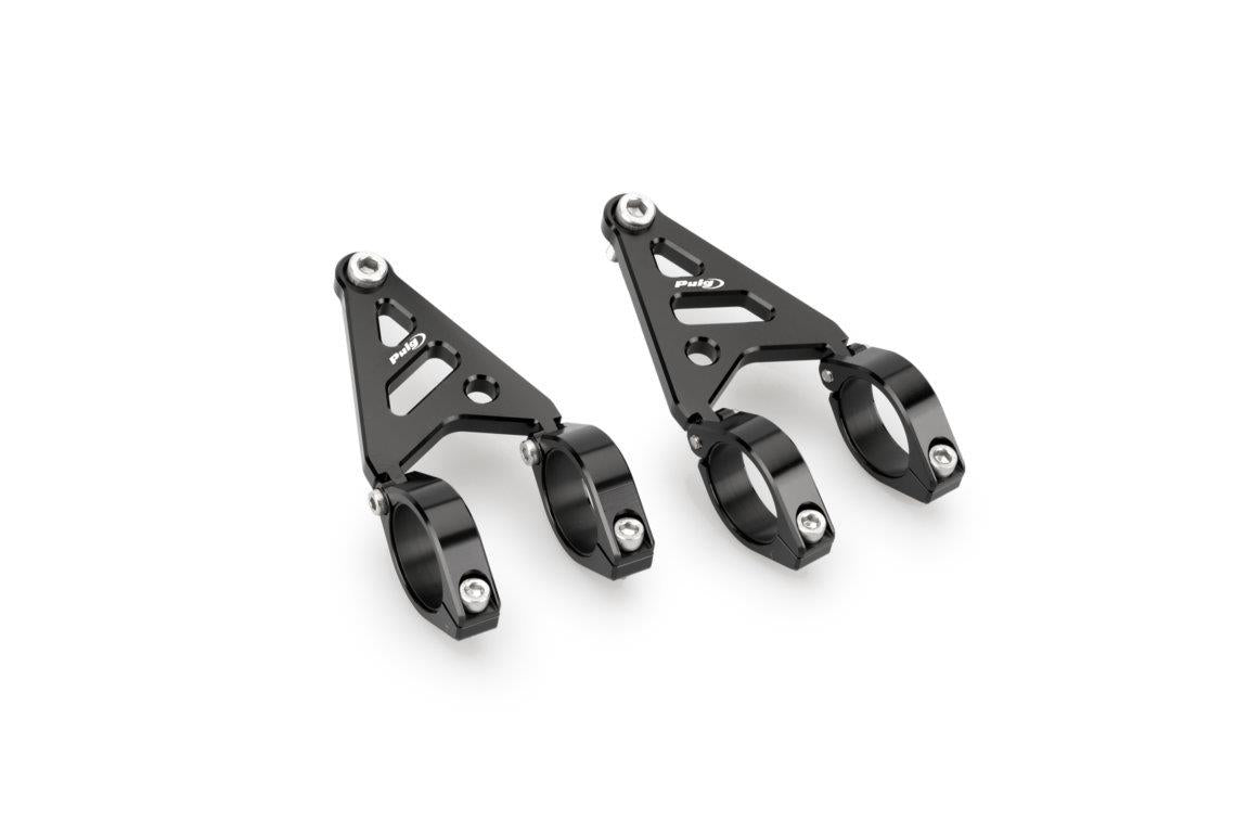 PUIG Clamp Set 42-43cm And Support For Headlight Black Universal 20878N