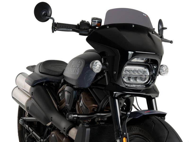 PUIG Fury Touring Semifairing And Screen Dark Smoke for Harley Davidson Sportster S RH1250S 21-24 21581F