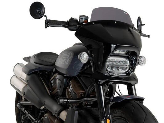 PUIG Fury Touring Semifairing And Screen Dark Smoke for Harley Davidson Sportster S RH1250S 21-24 21581F