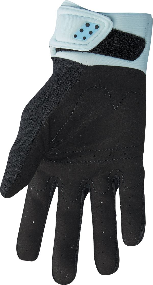 THOR Women's Spectrum MX Motorcross Gloves Black/Mint/Light Blue 2023 Model