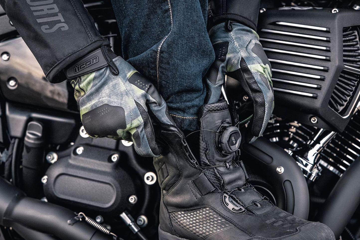 Icon Stormhawk Waterproof Boots Black