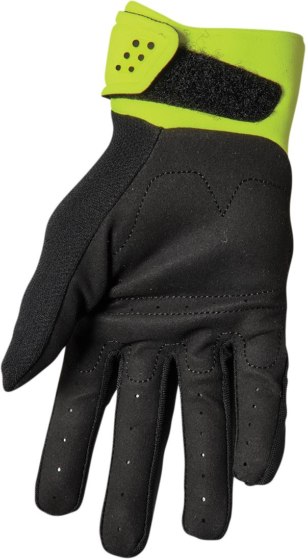 THOR Youth Spectrum MX Motorcross Gloves Black/Acid Yellow 2023 Model
