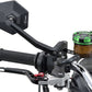 Daytona E-Marked Mirror Hexagon Black Aluminum Handlebar End Side View 89431