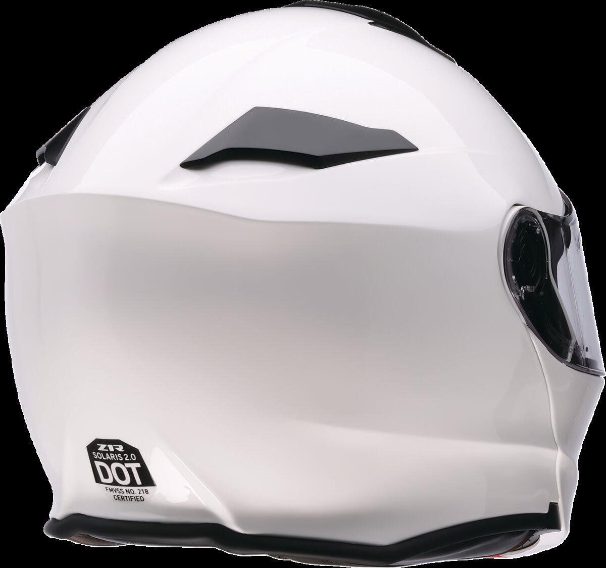 Z1R Solaris 2.0 White Motorcycle Helmet