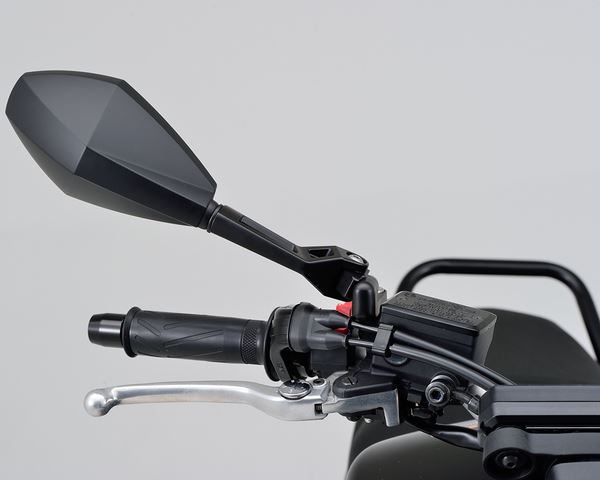 Daytona Black Right Side View D-MIRROR-12 Stem Set ECE-Approved Mirror 80722