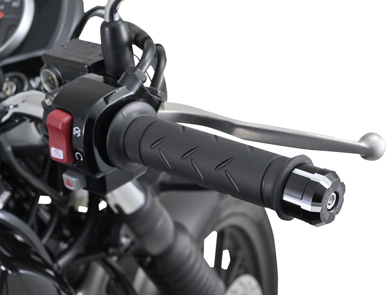 Daytona Handlebar End Black Anodized Aluminum 14-19mm Fitment CNC Machined 81174